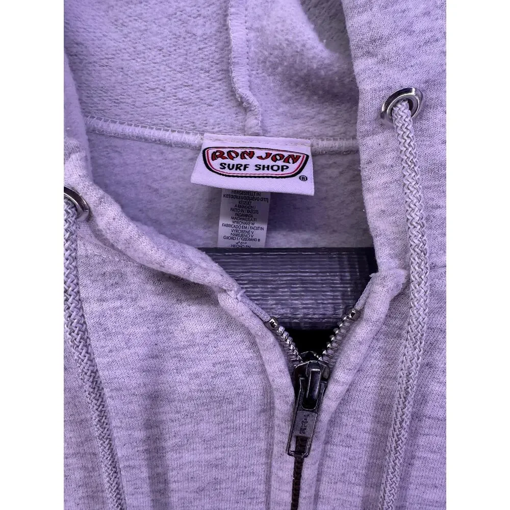 Ron Jon FT.Myers Full Zip Up Gray Hoodie Size M